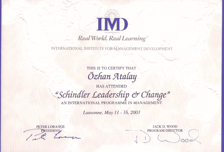 Sertifika IMD Leadership and Change